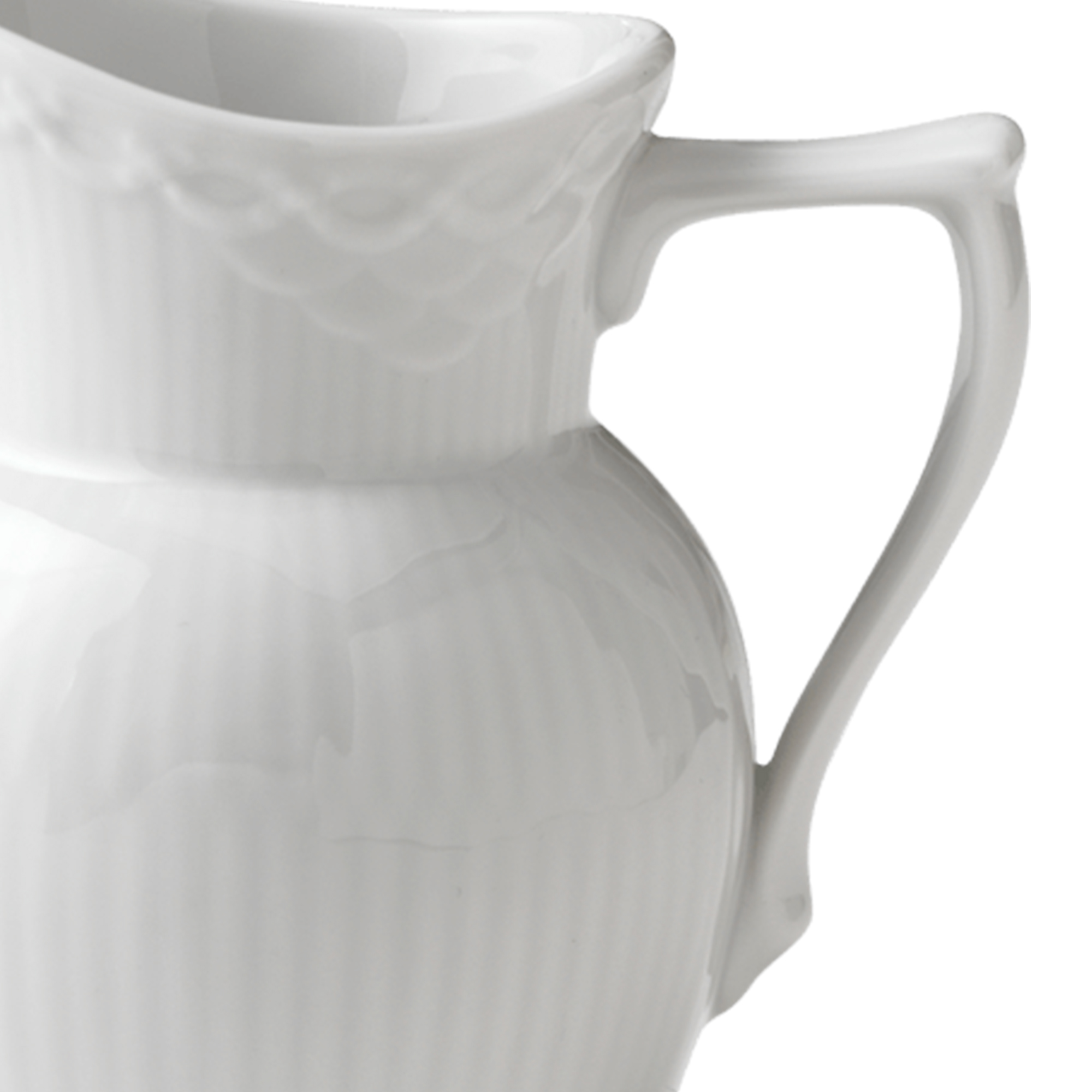 Zoom image of White Fluted Half Lace Cream Jug 17 cl